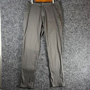 Birddogs Mens Gray Khaki Chino Pants 36x34 Cotton Blend Zipper Pocket